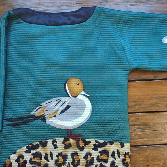 Very Vollbracht Quilted Reversible Jacket Women's Size Large Animal Print  NWOT - Picture 9 of 11